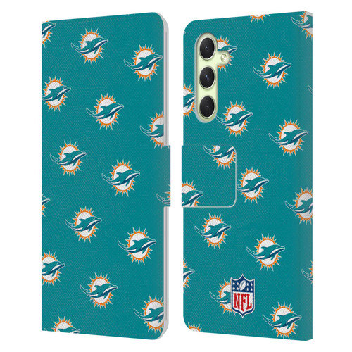 NFL Miami Dolphins Artwork Patterns Leather Book Wallet Case Cover For Samsung Galaxy A54 5G