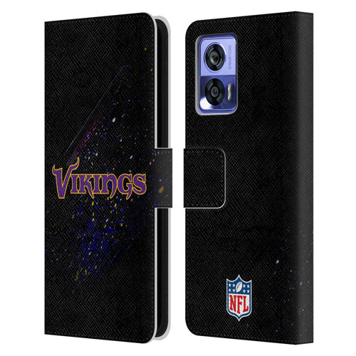 NFL Minnesota Vikings Logo Blur Leather Book Wallet Case Cover For Motorola Edge 30 Neo 5G