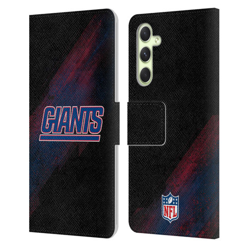 NFL New York Giants Logo Blur Leather Book Wallet Case Cover For Samsung Galaxy A54 5G