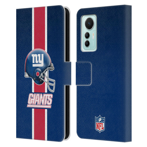 NFL New York Giants Logo Helmet Leather Book Wallet Case Cover For Xiaomi 12 Lite