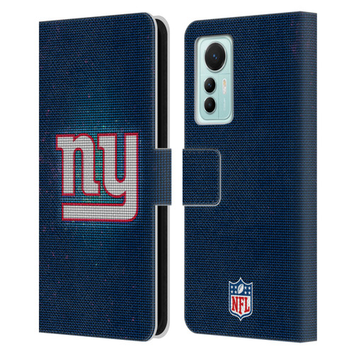 NFL New York Giants Artwork LED Leather Book Wallet Case Cover For Xiaomi 12 Lite