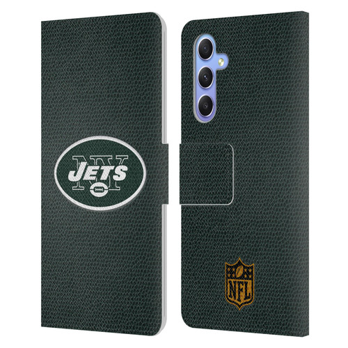 NFL New York Jets Logo Football Leather Book Wallet Case Cover For Samsung Galaxy A34 5G