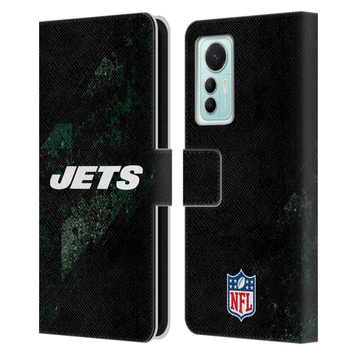 NFL New York Jets Logo Blur Leather Book Wallet Case Cover For Xiaomi 12 Lite