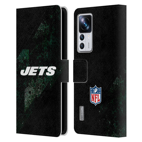 NFL New York Jets Logo Blur Leather Book Wallet Case Cover For Xiaomi 12T Pro