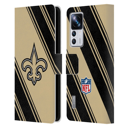 NFL New Orleans Saints Artwork Stripes Leather Book Wallet Case Cover For Xiaomi 12T Pro