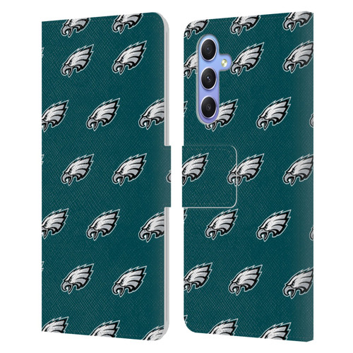 NFL Philadelphia Eagles Artwork Patterns Leather Book Wallet Case Cover For Samsung Galaxy A34 5G