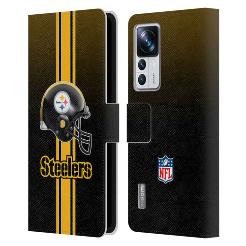 NFL Pittsburgh Steelers Logo Helmet Leather Book Wallet Case Cover For Xiaomi 12T Pro