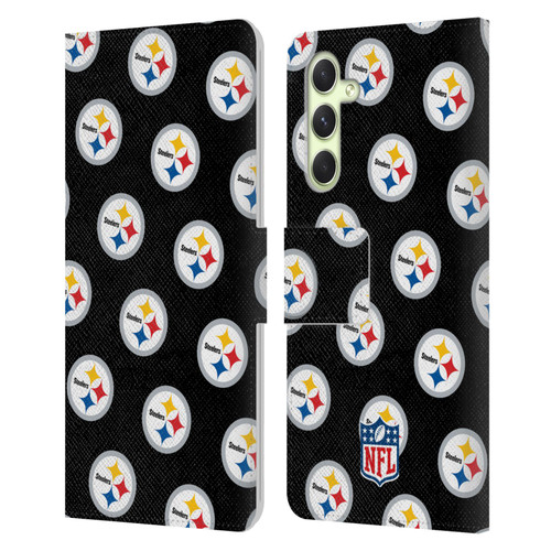 NFL Pittsburgh Steelers Artwork Patterns Leather Book Wallet Case Cover For Samsung Galaxy A54 5G