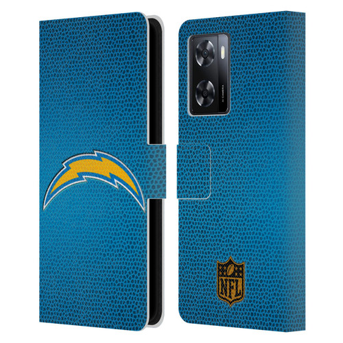 NFL Los Angeles Chargers Logo Football Leather Book Wallet Case Cover For OPPO A57s