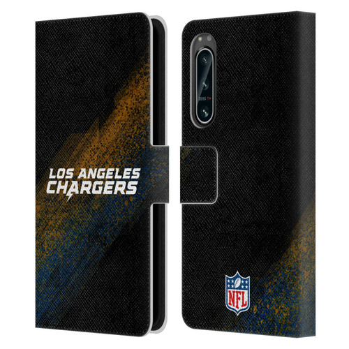 NFL Los Angeles Chargers Logo Blur Leather Book Wallet Case Cover For Sony Xperia 5 IV