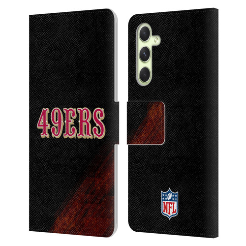 NFL San Francisco 49Ers Logo Blur Leather Book Wallet Case Cover For Samsung Galaxy A54 5G