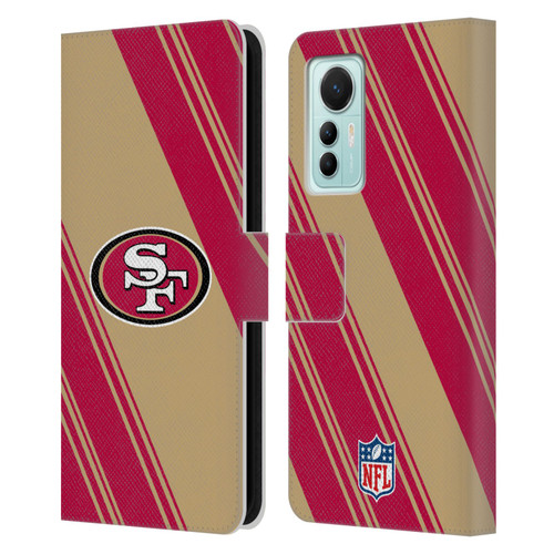 NFL San Francisco 49ers Artwork Stripes Leather Book Wallet Case Cover For Xiaomi 12 Lite