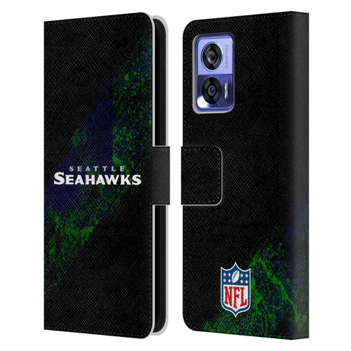 NFL Seattle Seahawks Logo Blur Leather Book Wallet Case Cover For Motorola Edge 30 Neo 5G