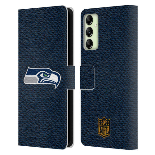 NFL Seattle Seahawks Logo Football Leather Book Wallet Case Cover For Samsung Galaxy A14 5G