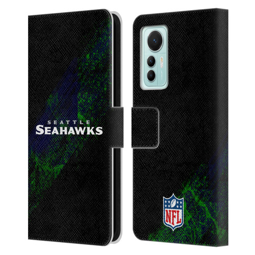 NFL Seattle Seahawks Logo Blur Leather Book Wallet Case Cover For Xiaomi 12 Lite