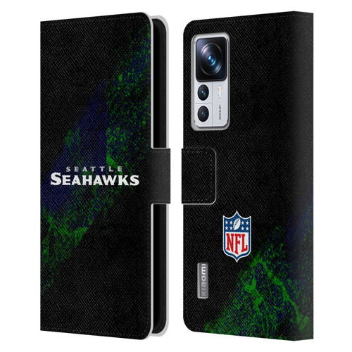 NFL Seattle Seahawks Logo Blur Leather Book Wallet Case Cover For Xiaomi 12T Pro