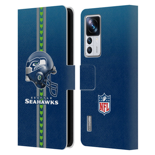 NFL Seattle Seahawks Logo Helmet Leather Book Wallet Case Cover For Xiaomi 12T Pro