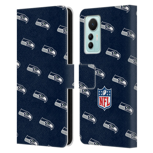 NFL Seattle Seahawks Artwork Patterns Leather Book Wallet Case Cover For Xiaomi 12 Lite