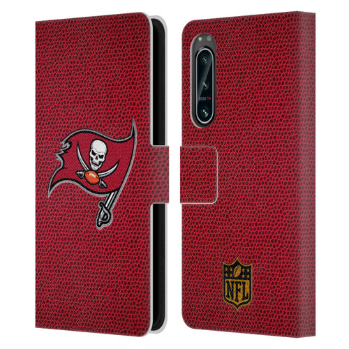 NFL Tampa Bay Buccaneers Logo Football Leather Book Wallet Case Cover For Sony Xperia 5 IV