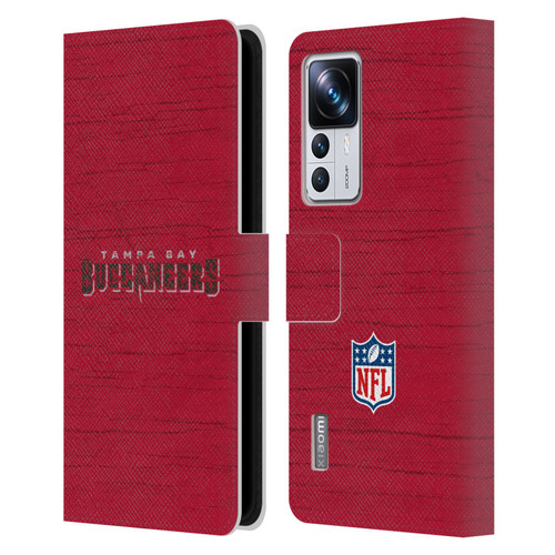 NFL Tampa Bay Buccaneers Logo Distressed Look Leather Book Wallet Case Cover For Xiaomi 12T Pro