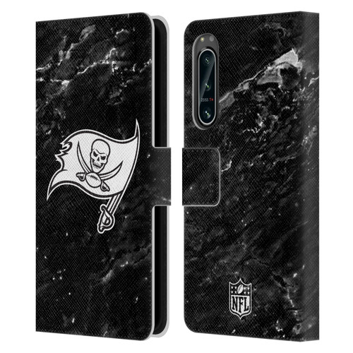 NFL Tampa Bay Buccaneers Artwork Marble Leather Book Wallet Case Cover For Sony Xperia 5 IV