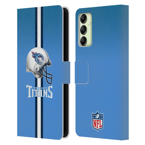 NFL Tennessee Titans Logo Helmet Leather Book Wallet Case Cover For Samsung Galaxy A14 5G