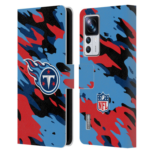 NFL Tennessee Titans Logo Camou Leather Book Wallet Case Cover For Xiaomi 12T Pro