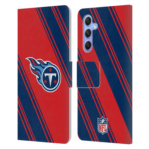 NFL Tennessee Titans Artwork Stripes Leather Book Wallet Case Cover For Samsung Galaxy A34 5G
