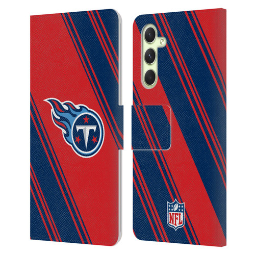 NFL Tennessee Titans Artwork Stripes Leather Book Wallet Case Cover For Samsung Galaxy A54 5G