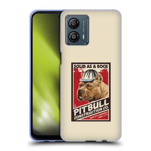 Lantern Press Dog Collection Pitbull Construction Soft Gel Case for Motorola Moto G53 5G