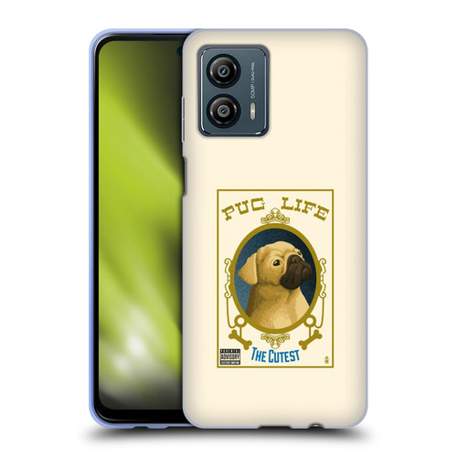 Lantern Press Dog Collection Pug Life Soft Gel Case for Motorola Moto G53 5G