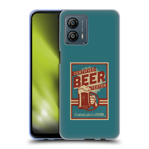 Lantern Press Man Cave Beer Tester Soft Gel Case for Motorola Moto G53 5G