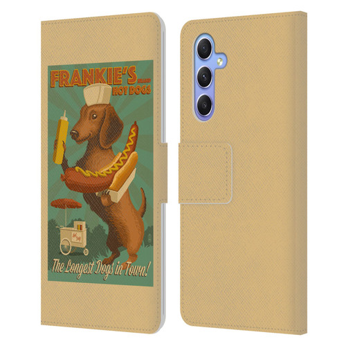 Lantern Press Dog Collection Frankie's Leather Book Wallet Case Cover For Samsung Galaxy A34 5G