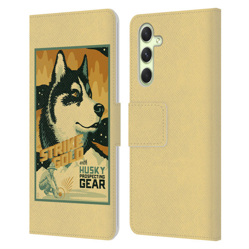 Lantern Press Dog Collection Husky Leather Book Wallet Case Cover For Samsung Galaxy A54 5G