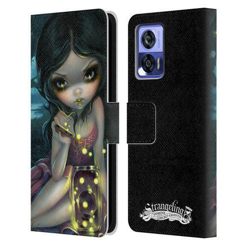 Strangeling Art Fireflies in Summer Leather Book Wallet Case Cover For Motorola Edge 30 Neo 5G