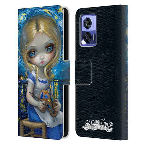Strangeling Art Impressionist Night Leather Book Wallet Case Cover For Motorola Edge 30 Neo 5G