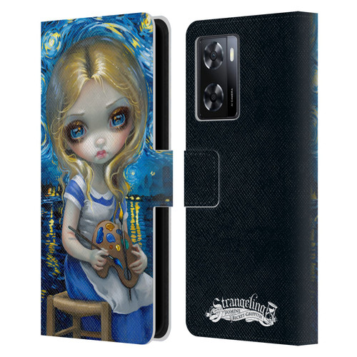 Strangeling Art Impressionist Night Leather Book Wallet Case Cover For OPPO A57s