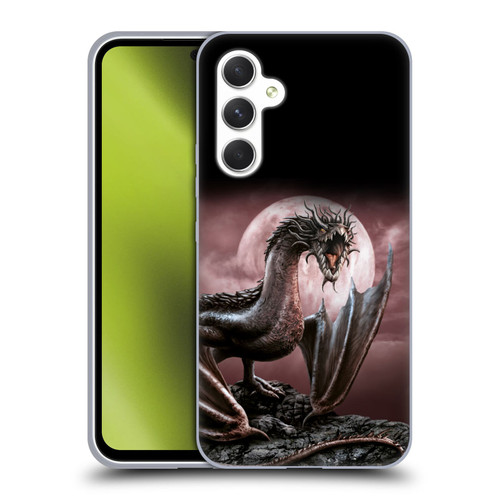 Sarah Richter Fantasy Creatures Black Dragon Roaring Soft Gel Case for Samsung Galaxy A54 5G