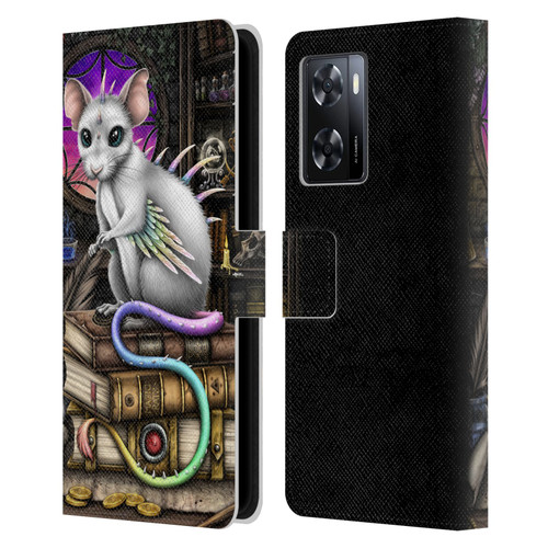 Sarah Richter Animals Alchemy Magic Rat Leather Book Wallet Case Cover For OPPO A57s