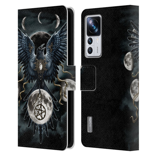 Sarah Richter Animals Gothic Black Raven Leather Book Wallet Case Cover For Xiaomi 12T Pro