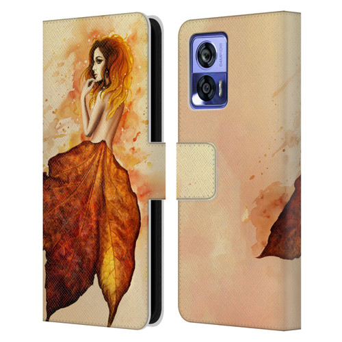 Sarah Richter Fantasy Autumn Girl Leather Book Wallet Case Cover For Motorola Edge 30 Neo 5G