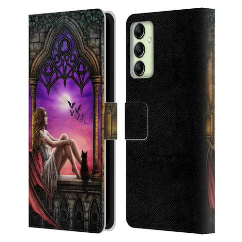 Sarah Richter Fantasy Demon Vampire Girl Leather Book Wallet Case Cover For Samsung Galaxy A14 5G