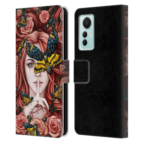 Sarah Richter Fantasy Silent Girl With Red Hair Leather Book Wallet Case Cover For Xiaomi 12 Lite