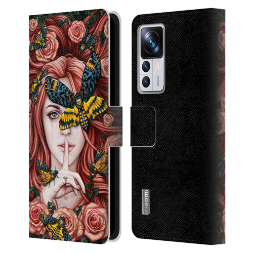 Sarah Richter Fantasy Silent Girl With Red Hair Leather Book Wallet Case Cover For Xiaomi 12T Pro