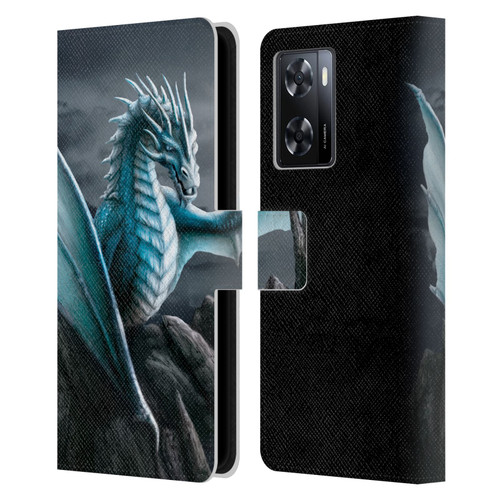 Sarah Richter Fantasy Creatures Blue Water Dragon Leather Book Wallet Case Cover For OPPO A57s