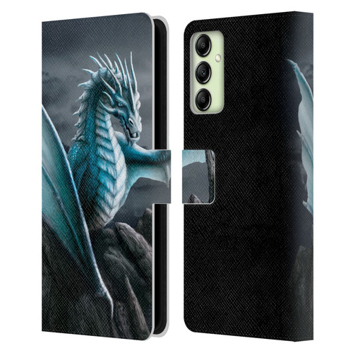 Sarah Richter Fantasy Creatures Blue Water Dragon Leather Book Wallet Case Cover For Samsung Galaxy A14 5G