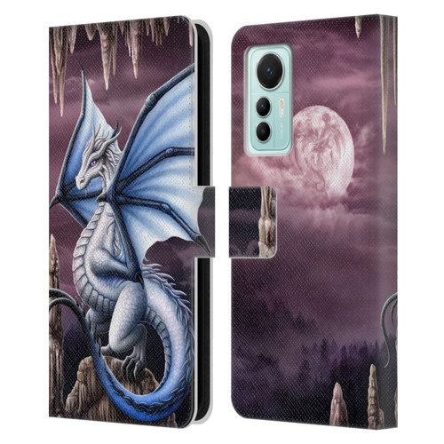 Sarah Richter Fantasy Creatures Blue Dragon Leather Book Wallet Case Cover For Xiaomi 12 Lite