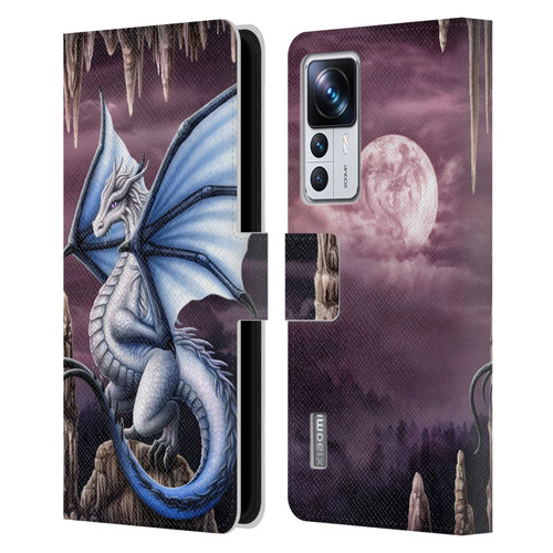 Sarah Richter Fantasy Creatures Blue Dragon Leather Book Wallet Case Cover For Xiaomi 12T Pro