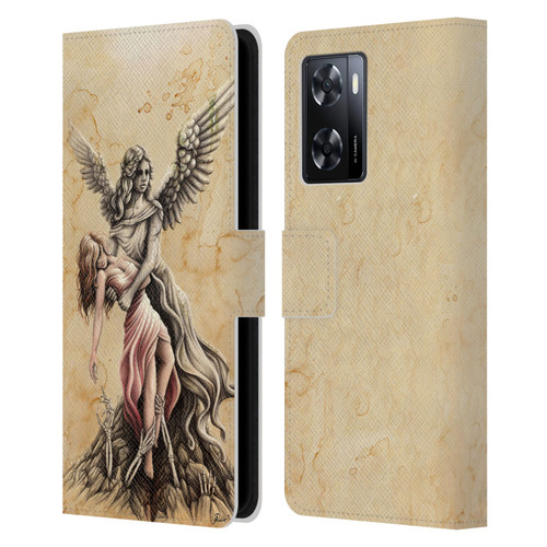 Sarah Richter Gothic Warrior Girl Leather Book Wallet Case Cover For OPPO A57s