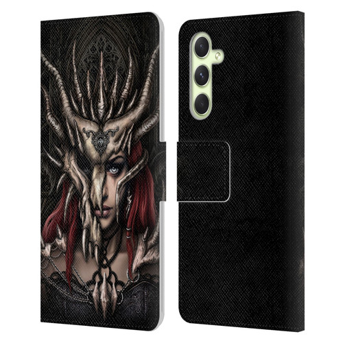 Sarah Richter Gothic Warrior Girl Leather Book Wallet Case Cover For Samsung Galaxy A54 5G